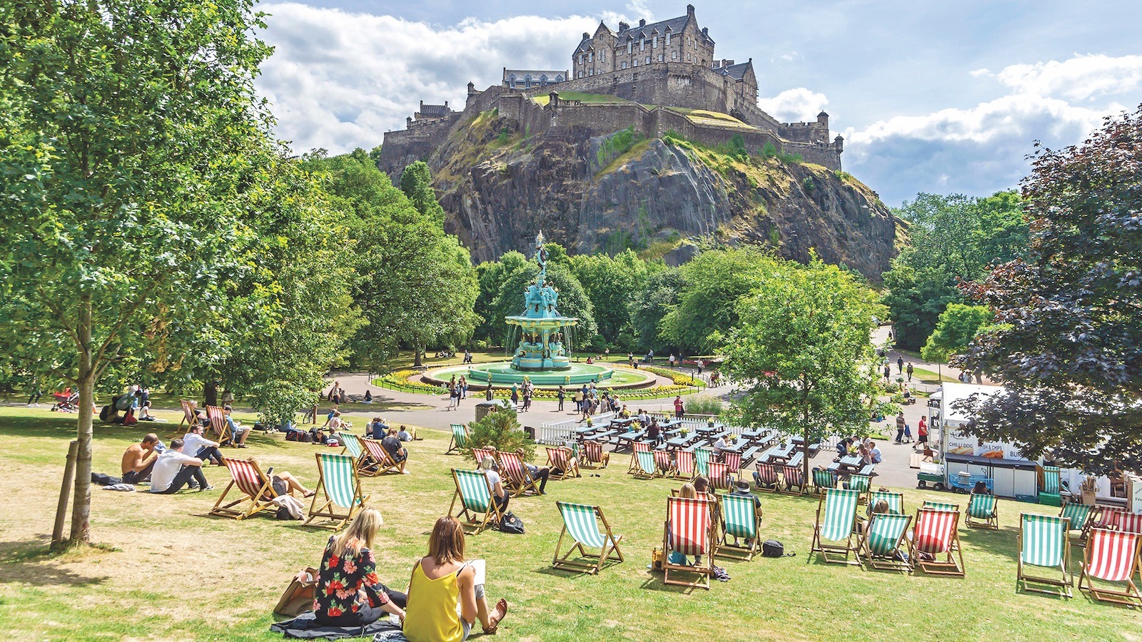 Scottish places of Interest. Princess Street Gardens Edinburgh.