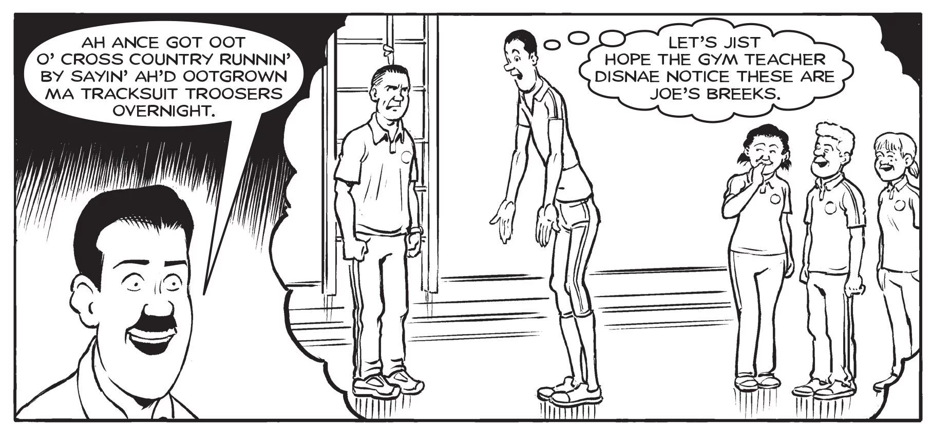 The Broons. Running.