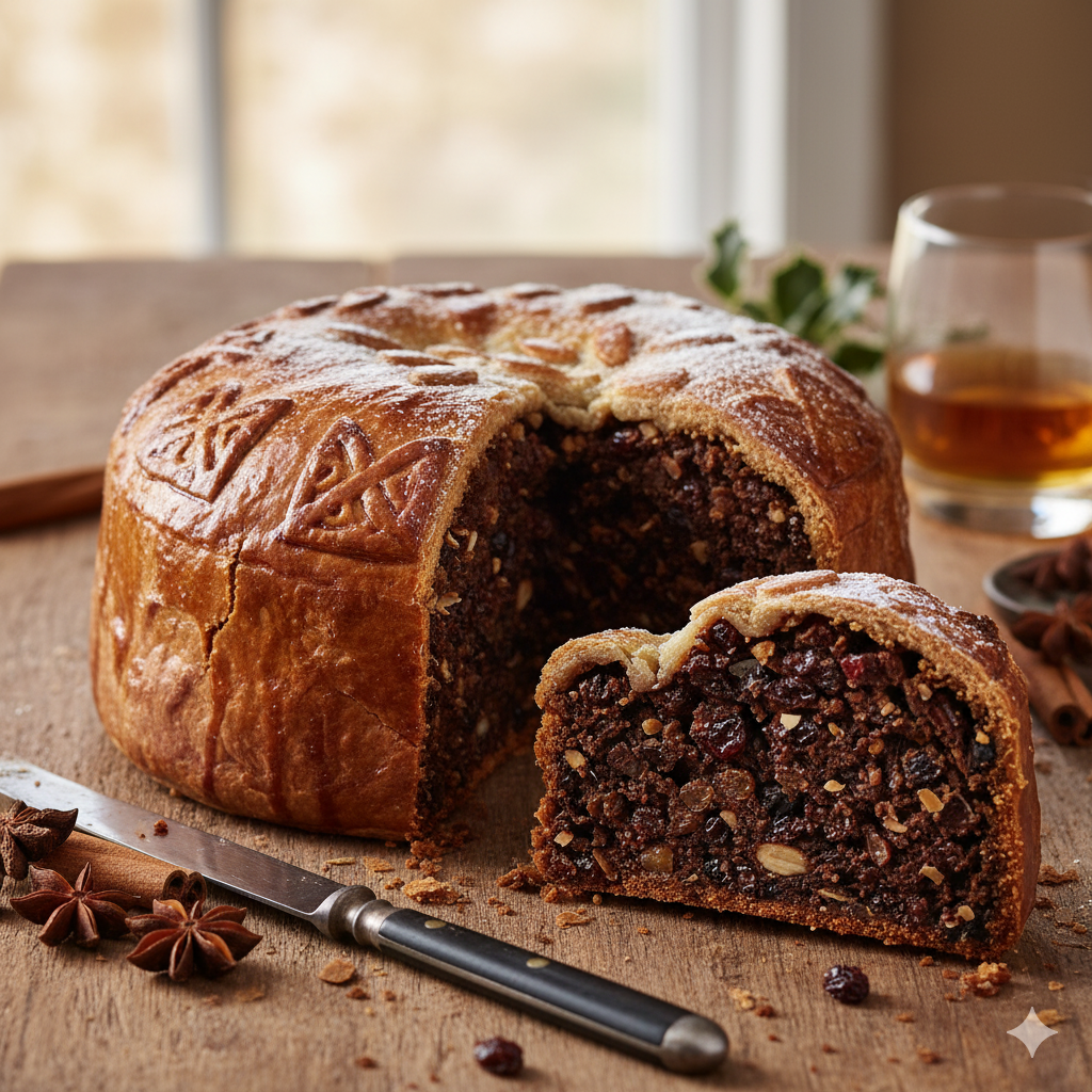 Scottish Foods-Drinks. Black Bun.