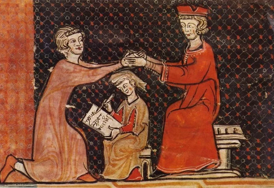 David II (left) and Edward III (right)