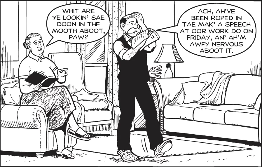 The Broons. Speech.