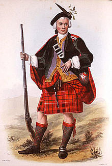 A 19th century depiction of a Cameron clansman by R.R. McIan