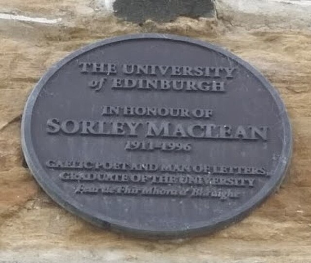 Famous Scots. Sorley Maclean.