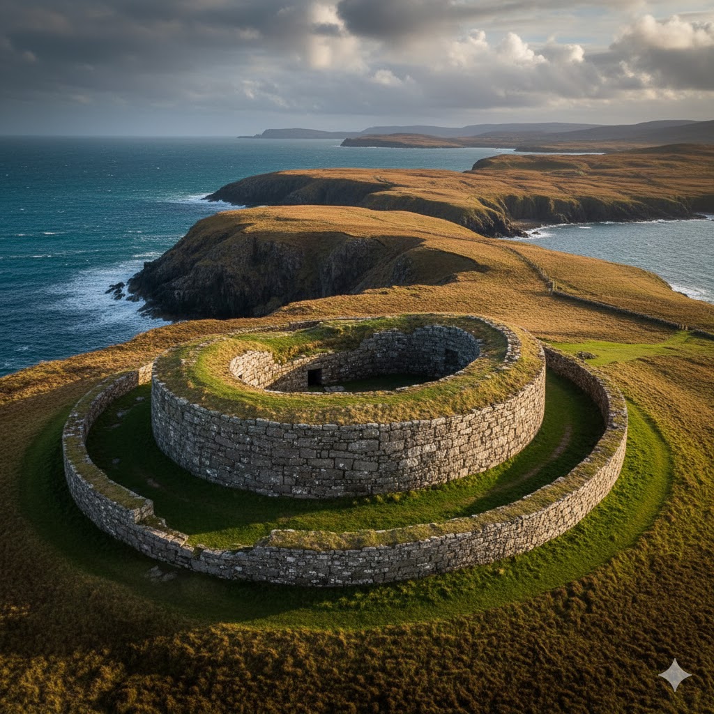 Scottish Architecture. Ness of Burgi Fort.