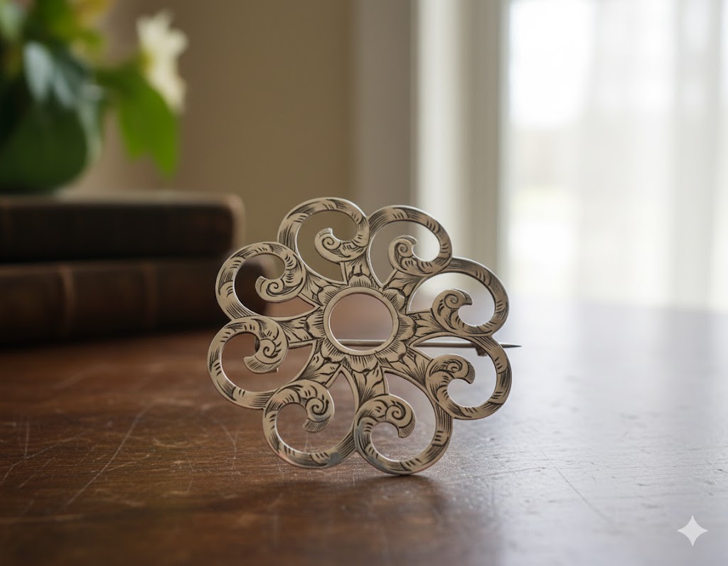 Scottish Antiques-Collectables. Ornate Brooch.