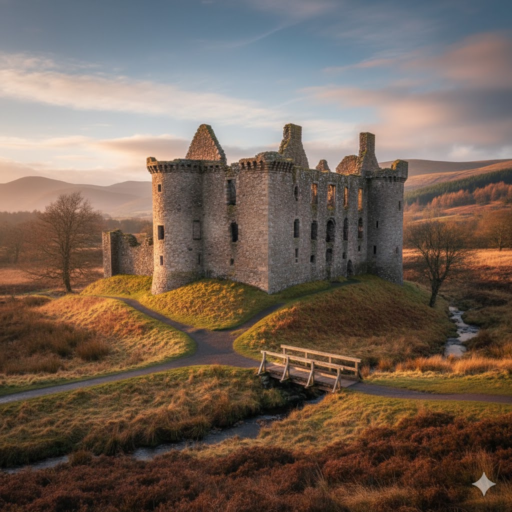 Scottish Architecture. Kildrummy Castle.