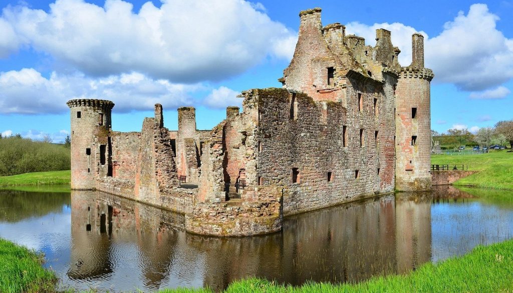 Scottish Architecture. Caerlaverock Castle.