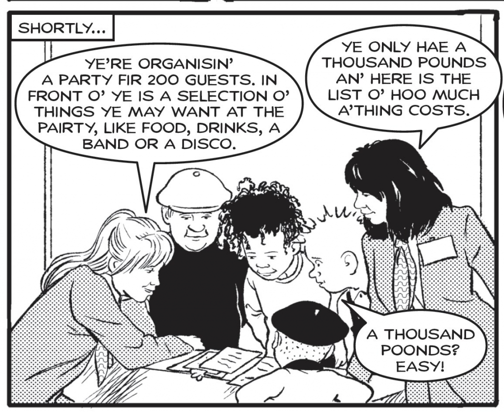 OOR WULLIE. ORGANISING A PARTY.
