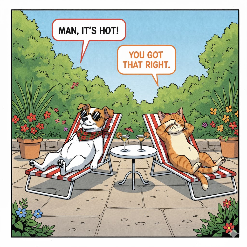 All about Caesar. Sunbathing.