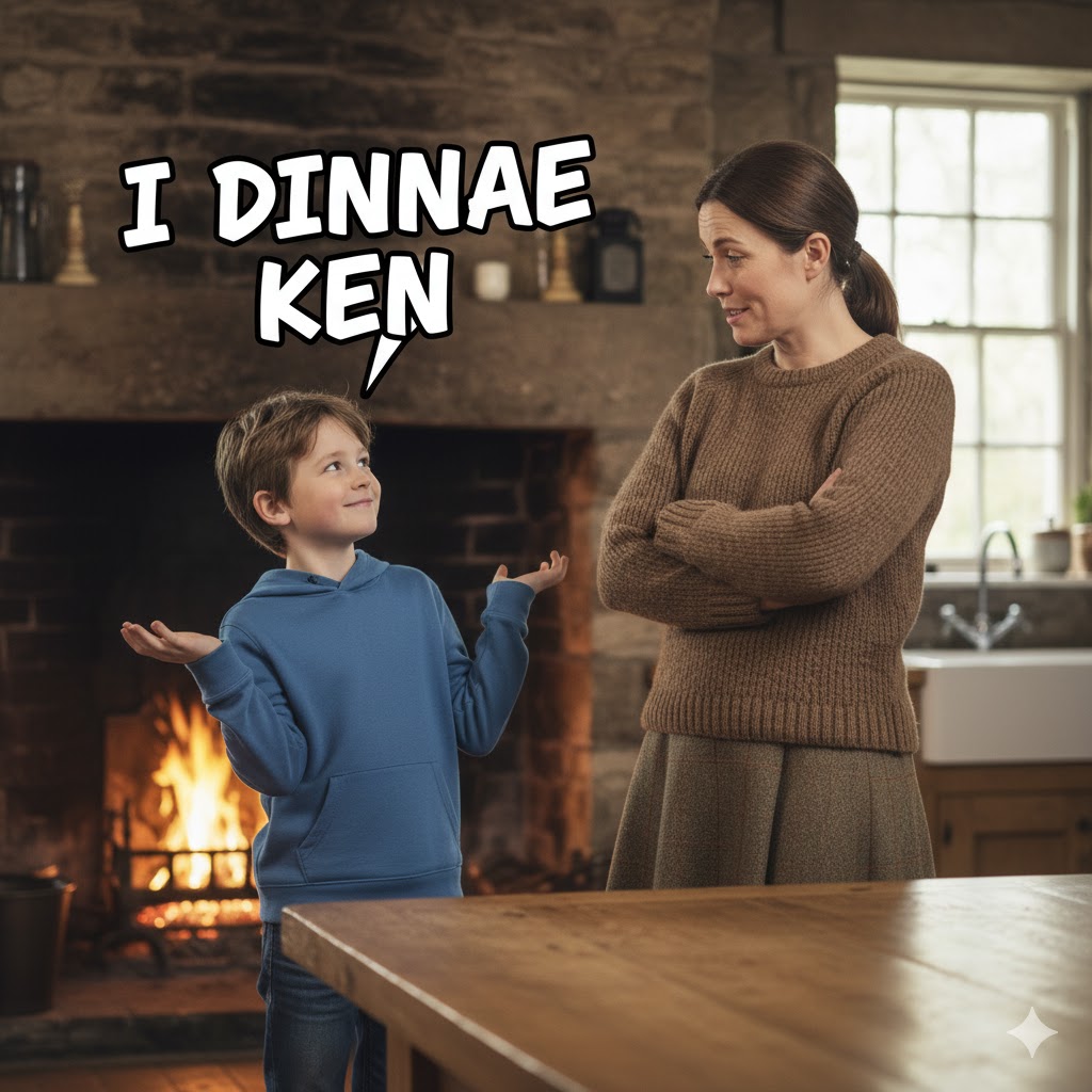 Scottish Words-Phrases. Dinnae.