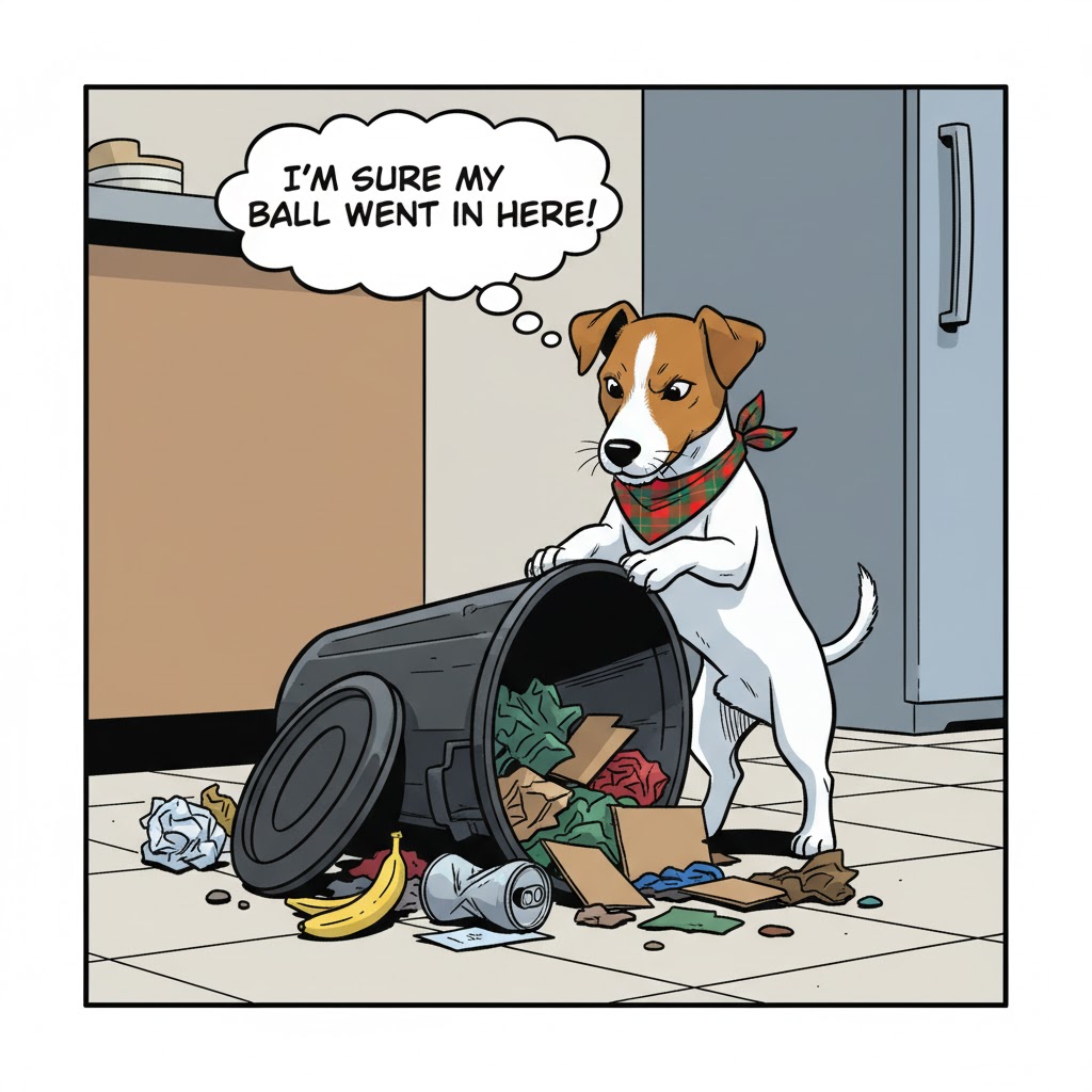 All About Caesar. Messy Pup.