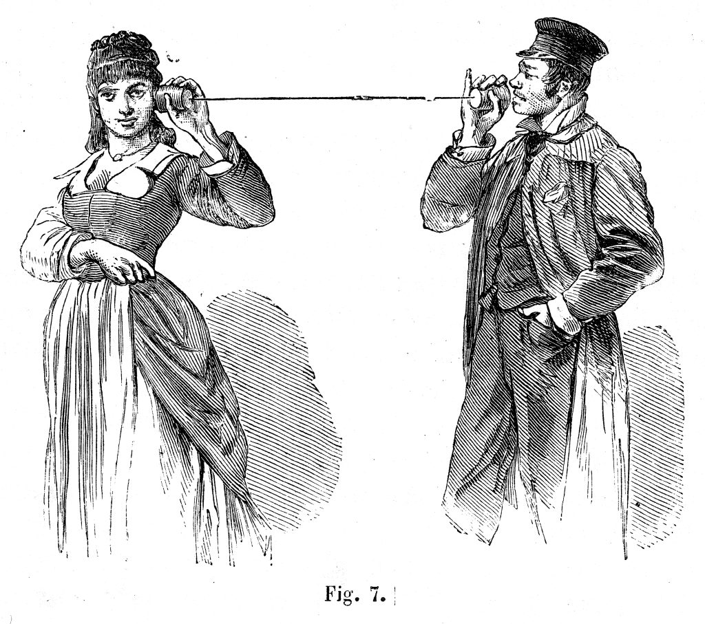 British Innovations and Discoveries tin can telephone